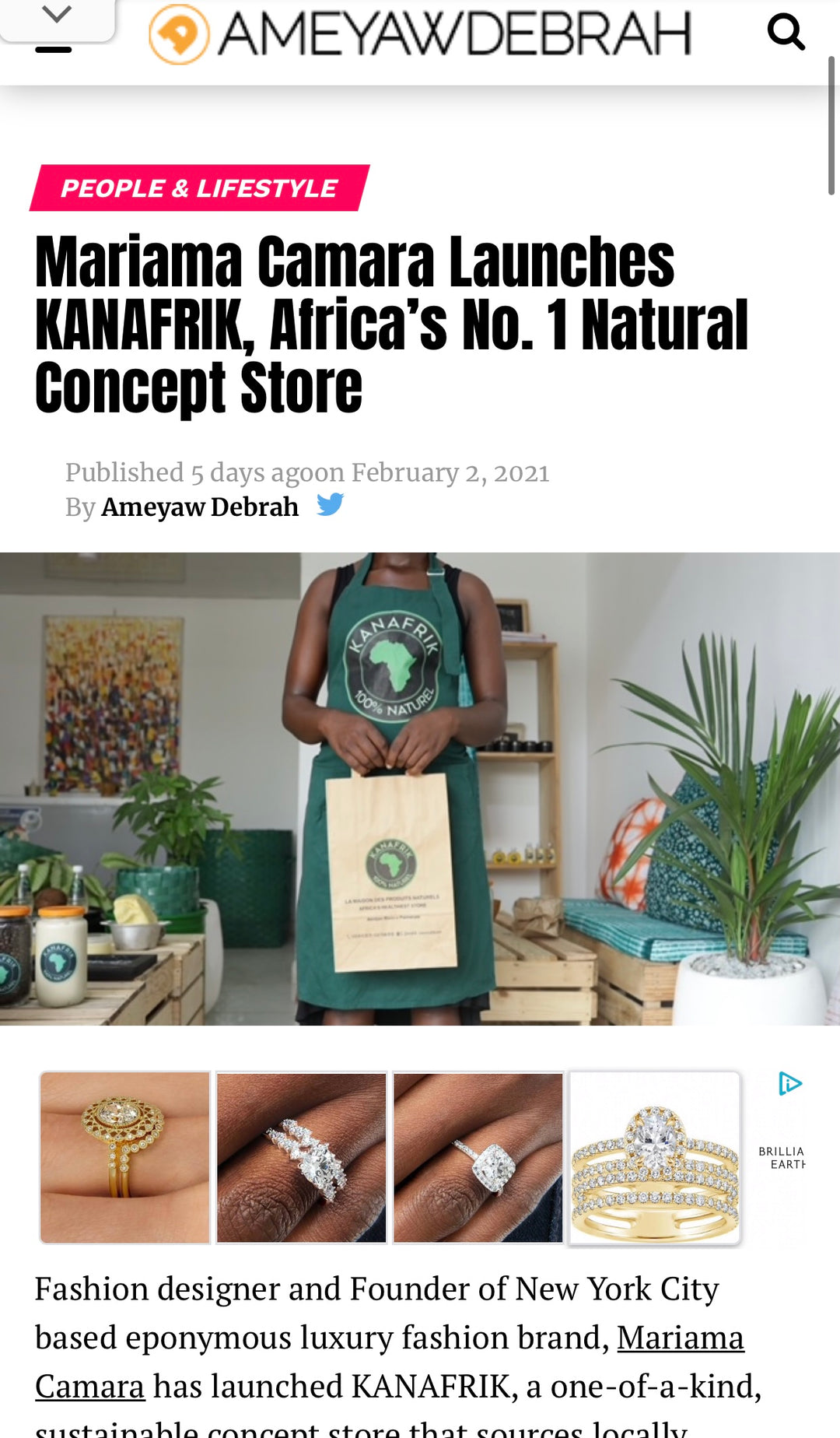 Mariama Camara Launches KANAFRIK, Africa’s No. 1 Natural Concept Store