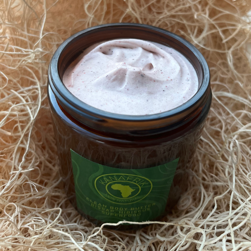 CLEAN BODY BUTTER BISSAP, SUPERFOOD/HIBISCUS